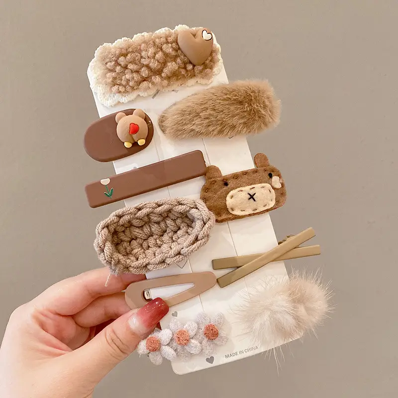 Plush Hairpins for Girls Autumn Winter 2024 - Image 3