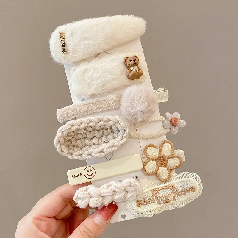 Plush Hairpins for Girls Autumn Winter 2024 - Image 4