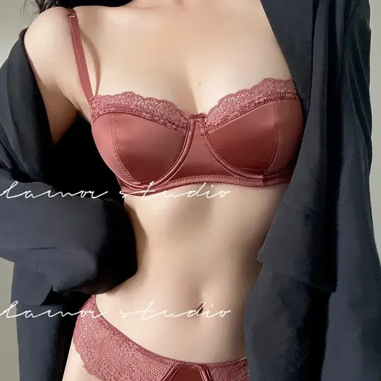 French Lace Push Up Bra Green Small