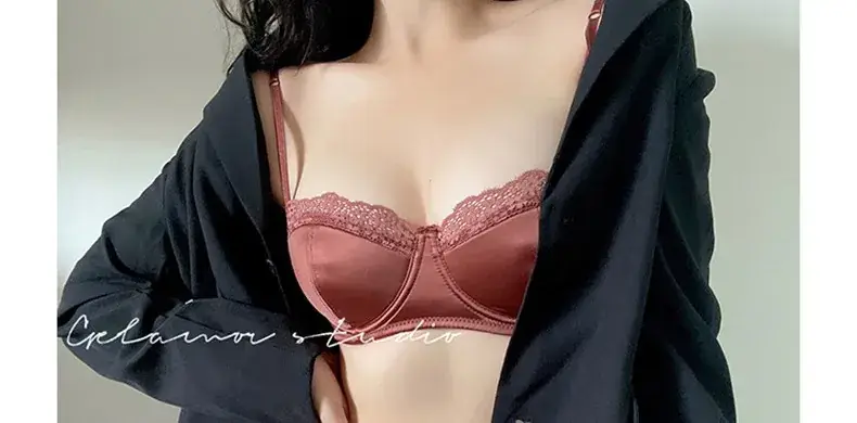 French Lace Push Up Bra Green Small — feature 10