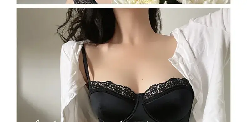 French Lace Push Up Bra Green Small — feature 17