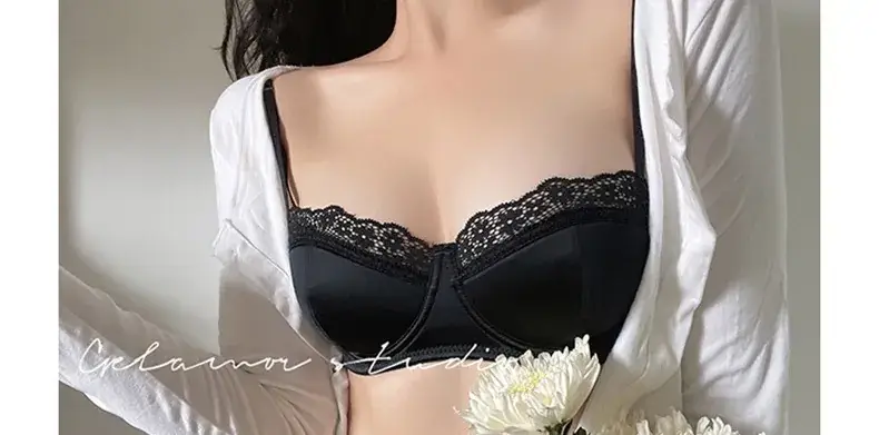 French Lace Push Up Bra Green Small — feature 19
