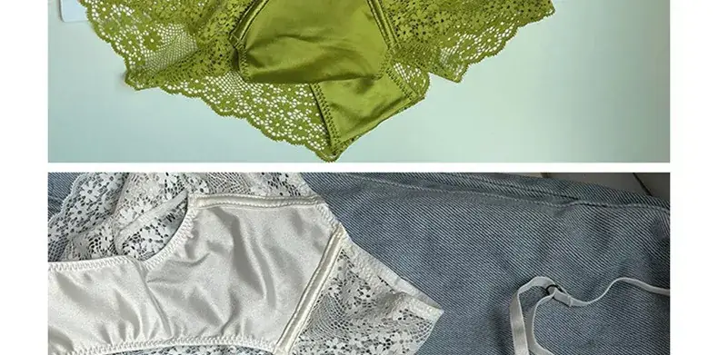 French Lace Push Up Bra Green Small — feature 24