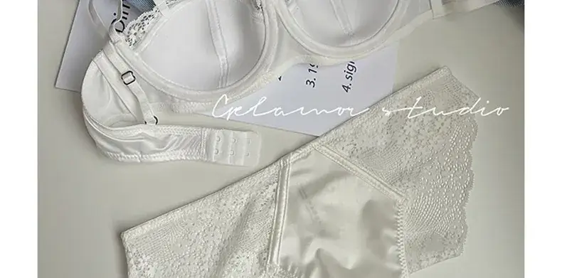 French Lace Push Up Bra Green Small — feature 27