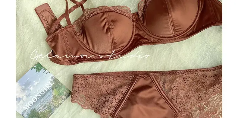 French Lace Push Up Bra Green Small — feature 32