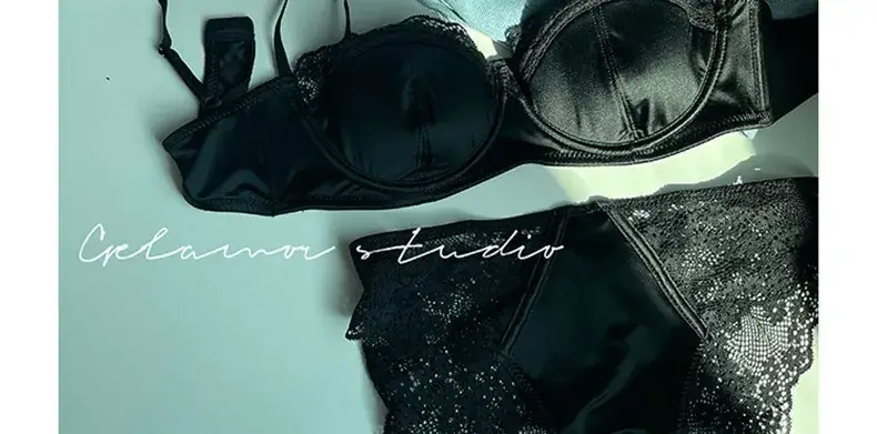 French Lace Push Up Bra Green Small — feature 34