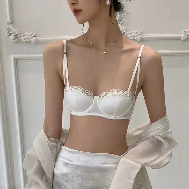 French Lace Push Up Bra Green Small