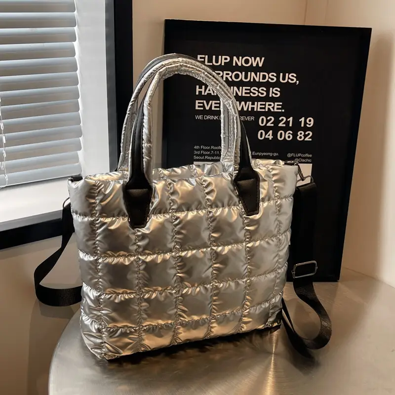 Black Quilted Shoulder Bag for Women 2024 - Image 9