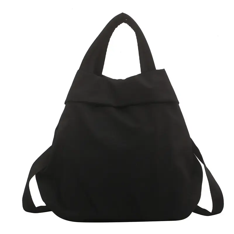 Lulul Women's Ultra-Light Nylon Shoulder Bag Beige - Image 2