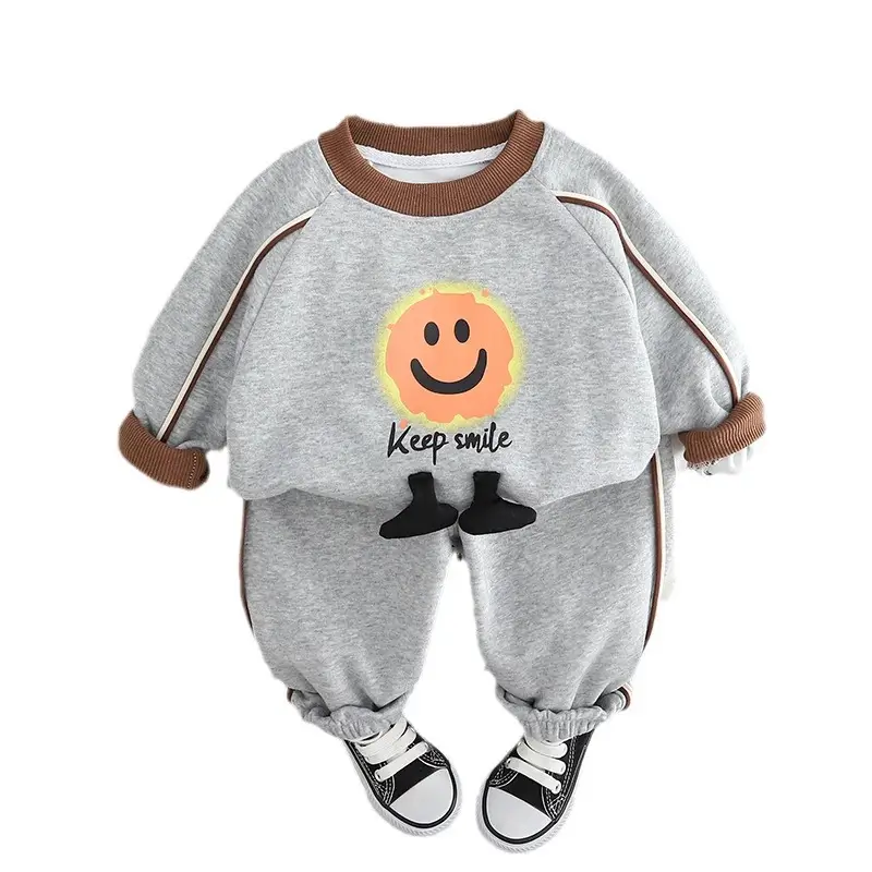 2024 Kids Grey Sweatshirt Set for Boys Spring Autumn - Image 5