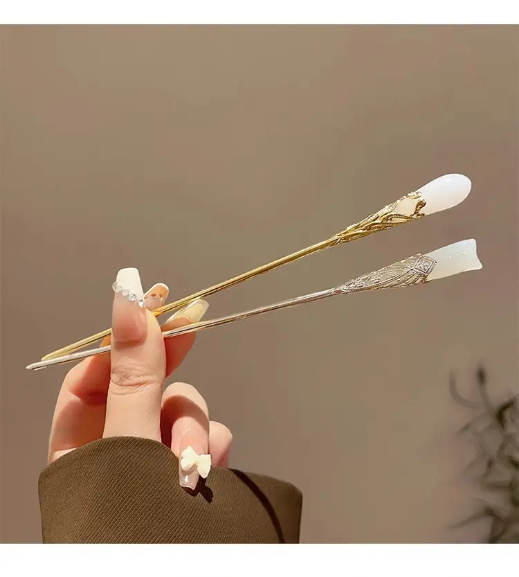 Blue Flower Hairpin with Pearl Drop for Women — feature 43