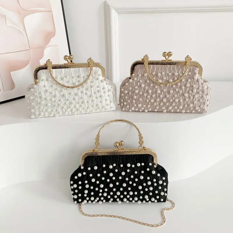 Pearl Chain Shoulder Bag Women 2024 Large Capacity - Image 4
