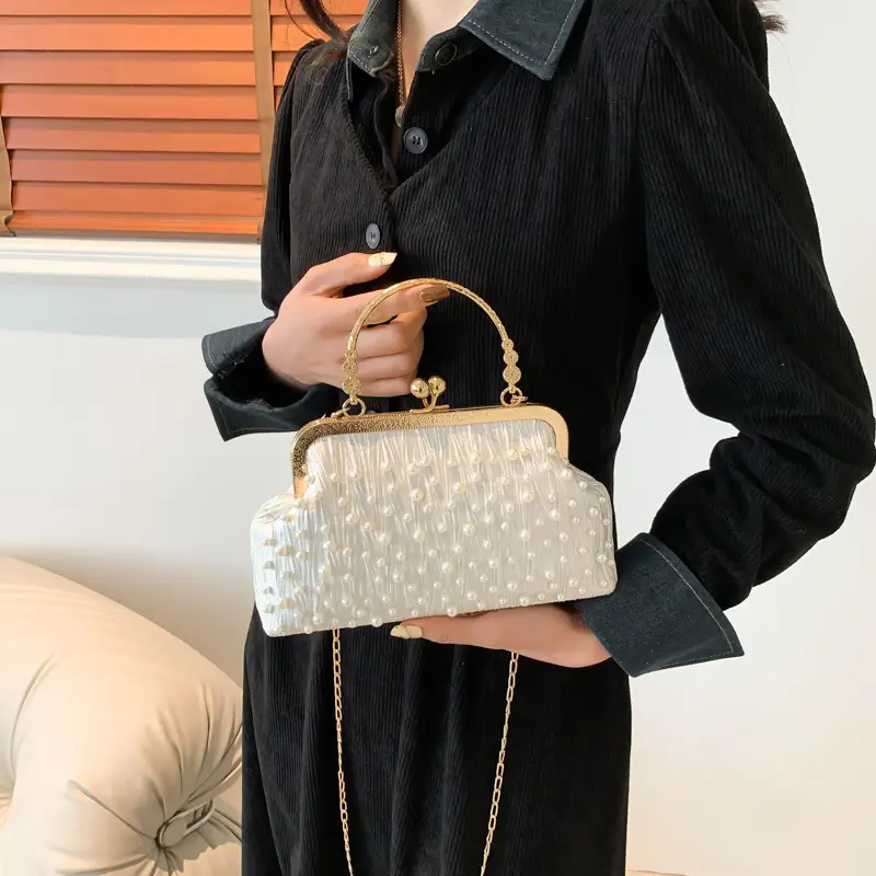 Pearl Chain Shoulder Bag Women 2024 Large Capacity - Image 5