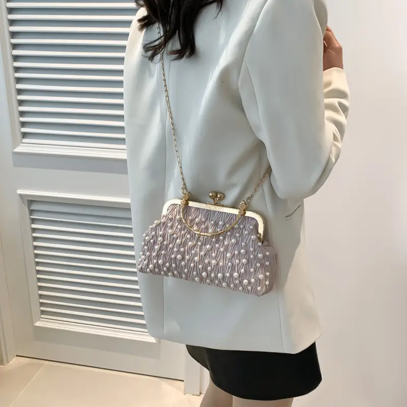 Pearl Chain Shoulder Bag Women 2024 Large Capacity - Image 7