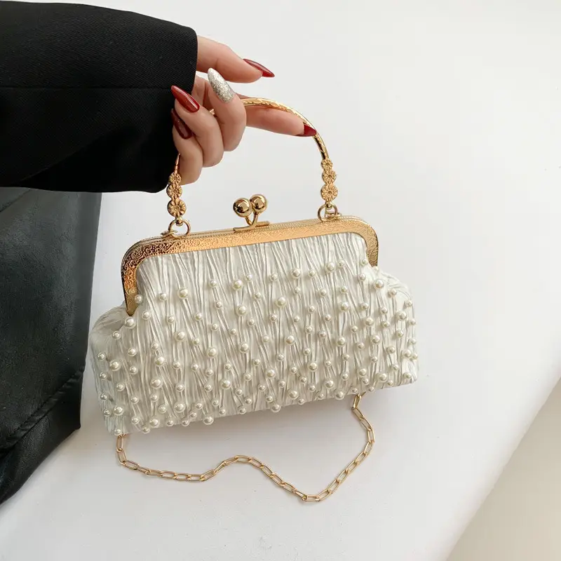 Pearl Chain Shoulder Bag Women 2024 Large Capacity - Image 2
