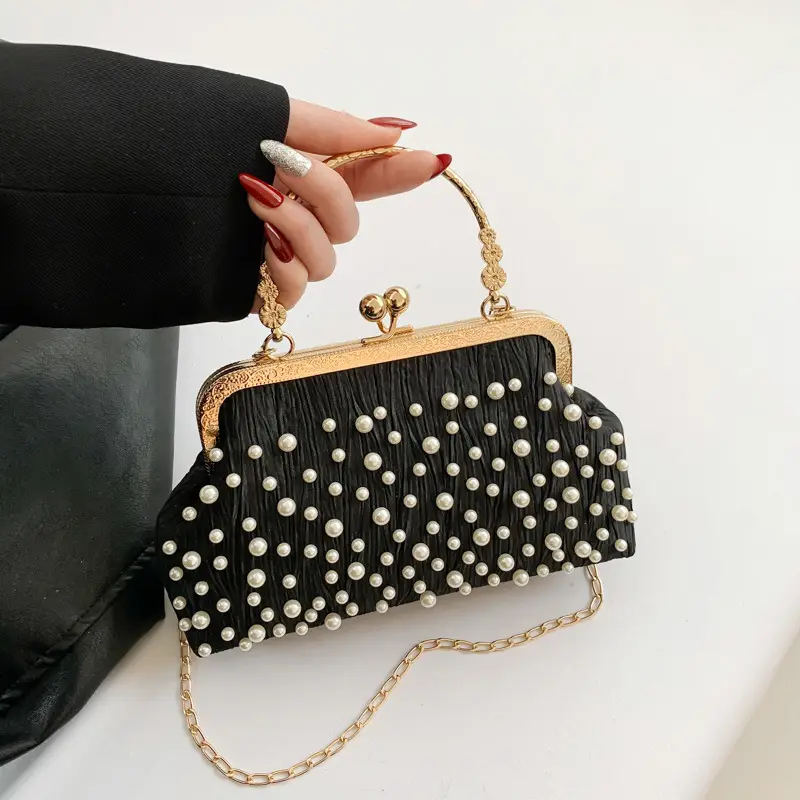Pearl Chain Shoulder Bag Women 2024 Large Capacity - Image 3