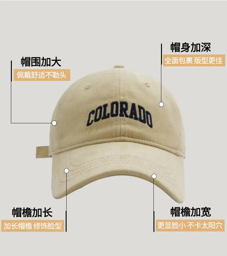 Men's Colorado Letter Baseball Cap Large 100g — feature 8