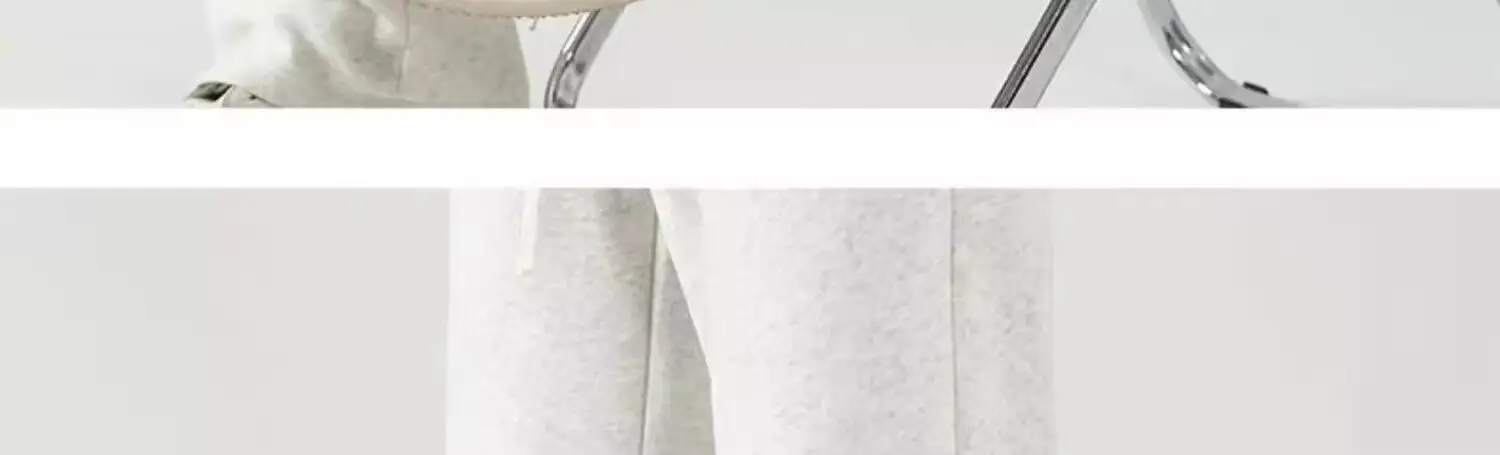 Men's White Loose Sweatpants High Street Casual Pants — feature 11