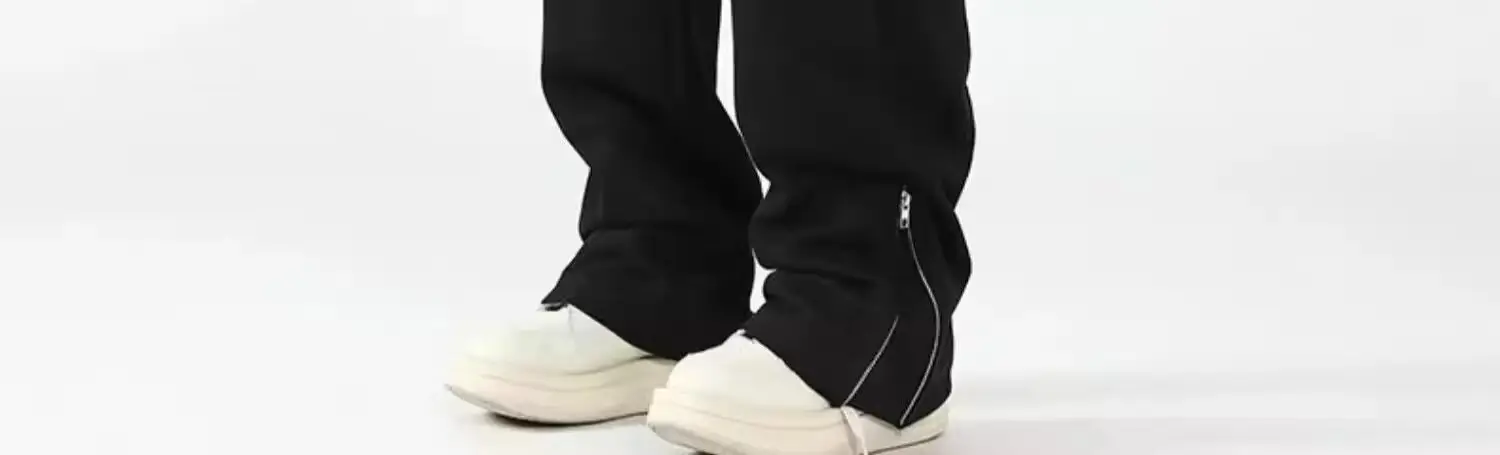 Men's White Loose Sweatpants High Street Casual Pants — feature 13