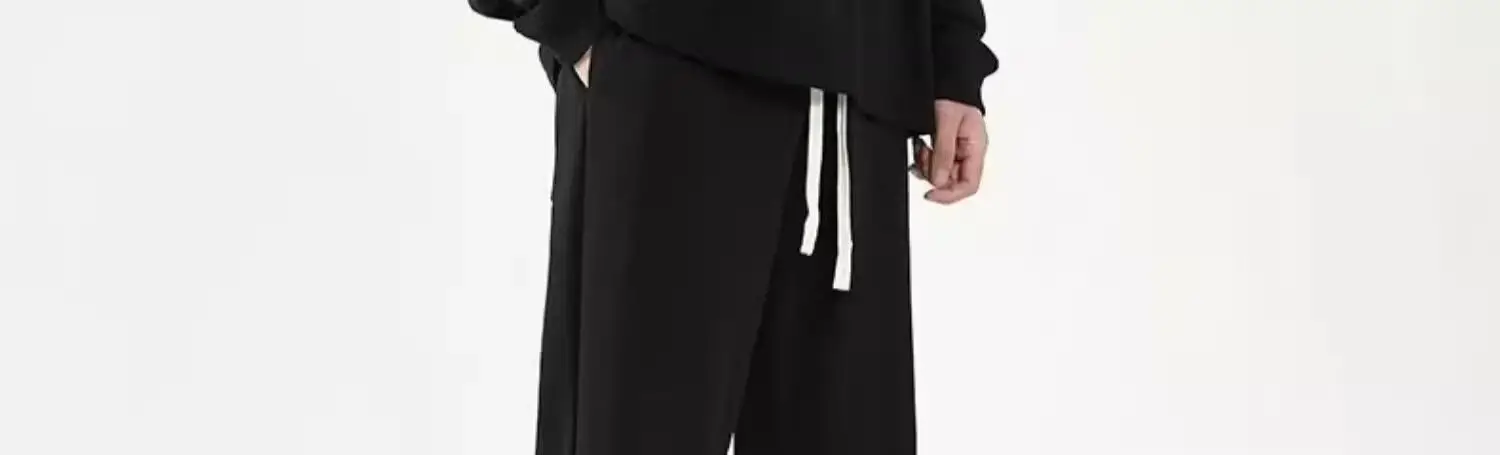 Men's White Loose Sweatpants High Street Casual Pants — feature 17