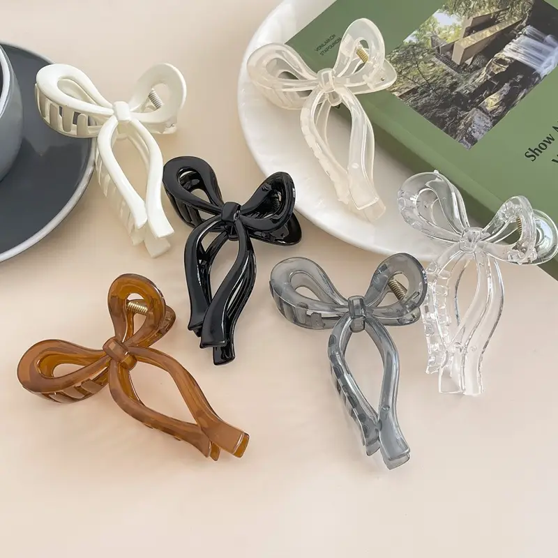 South Korea Elegant Bow Hair Clip Large Grip High Grade - Image 7