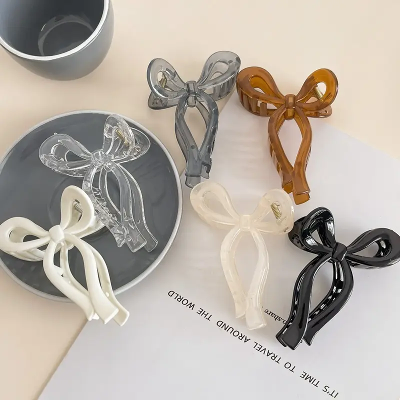 South Korea Elegant Bow Hair Clip Large Grip High Grade - Image 9