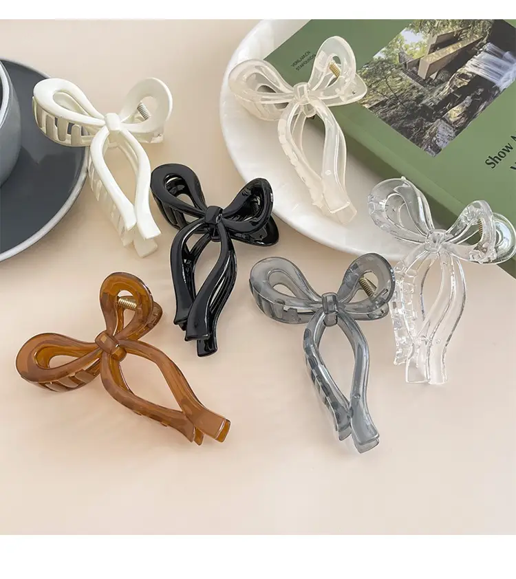 South Korea Elegant Bow Hair Clip Large Grip High Grade — feature 3