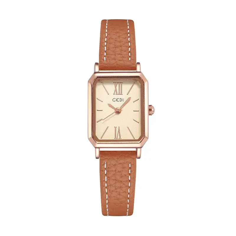 Gedi Women's Quartz Watch Blue Leather Band Rose Gold - Image 4