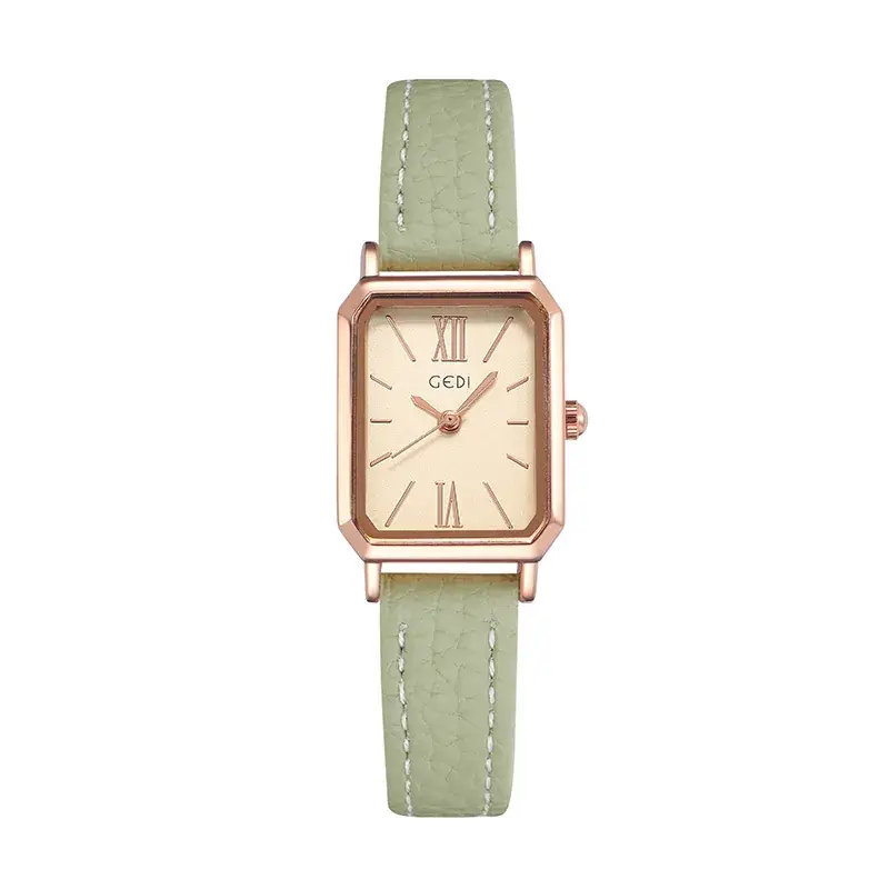 Gedi Women's Quartz Watch Blue Leather Band Rose Gold - Image 5