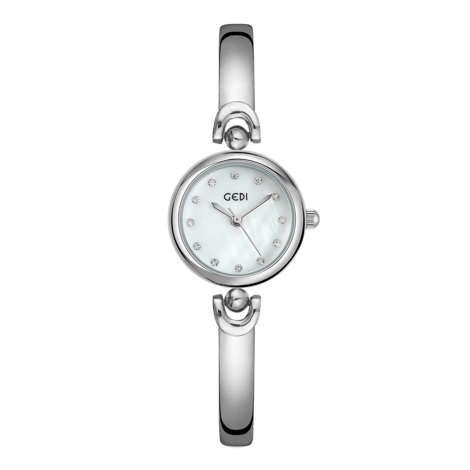 Godi Ins Style Quartz Bracelet Watch Silver White Dial - Image 9