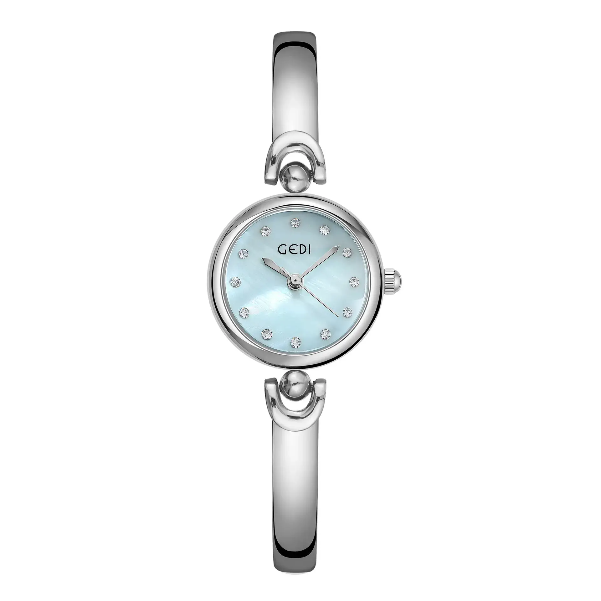 Godi Ins Style Quartz Bracelet Watch Silver White Dial - Image 5