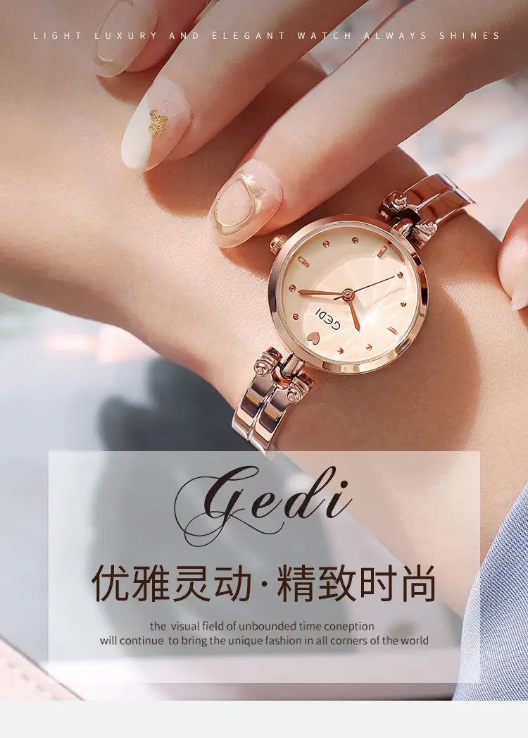 Gedi Women's Silver Quartz Bracelet Watch — feature 1
