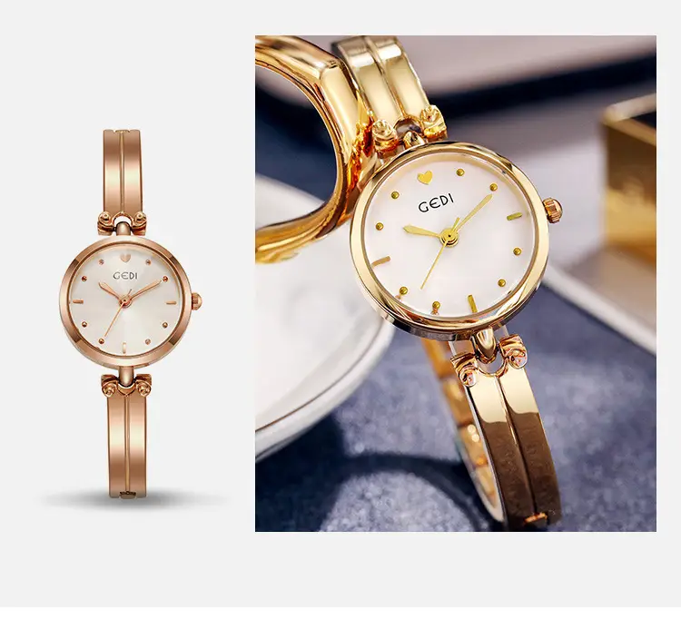 Gedi Women's Silver Quartz Bracelet Watch — feature 2