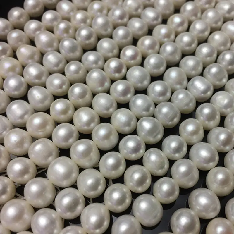 7-8mm Real Pearl Necklace Semi-Finished White