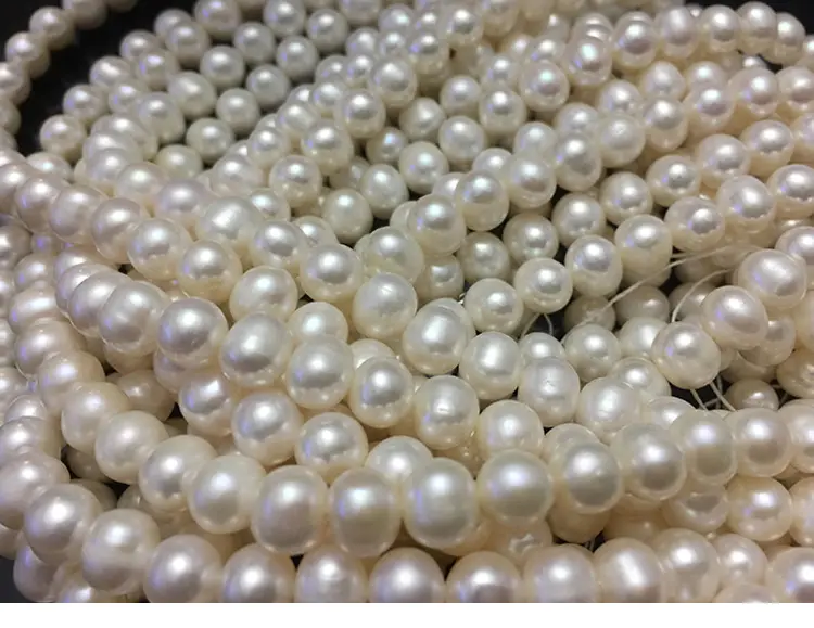 7-8mm Real Pearl Necklace Semi-Finished White — feature 3