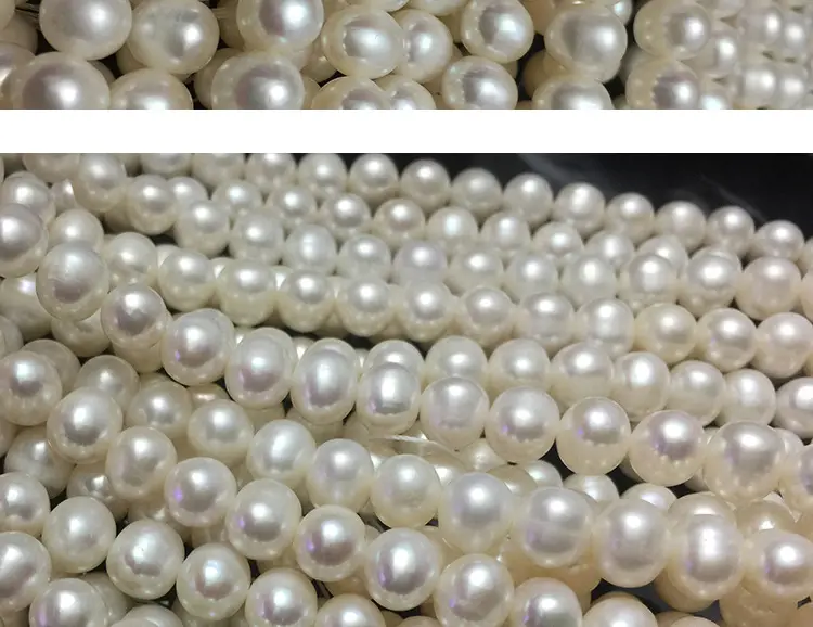 7-8mm Real Pearl Necklace Semi-Finished White — feature 6
