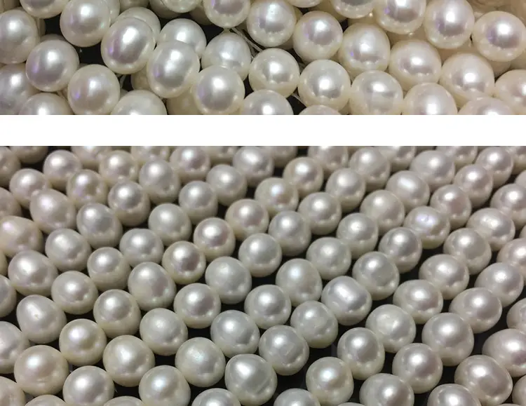 7-8mm Real Pearl Necklace Semi-Finished White — feature 7
