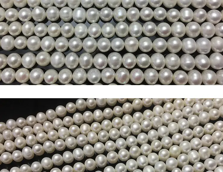 7-8mm Real Pearl Necklace Semi-Finished White — feature 9