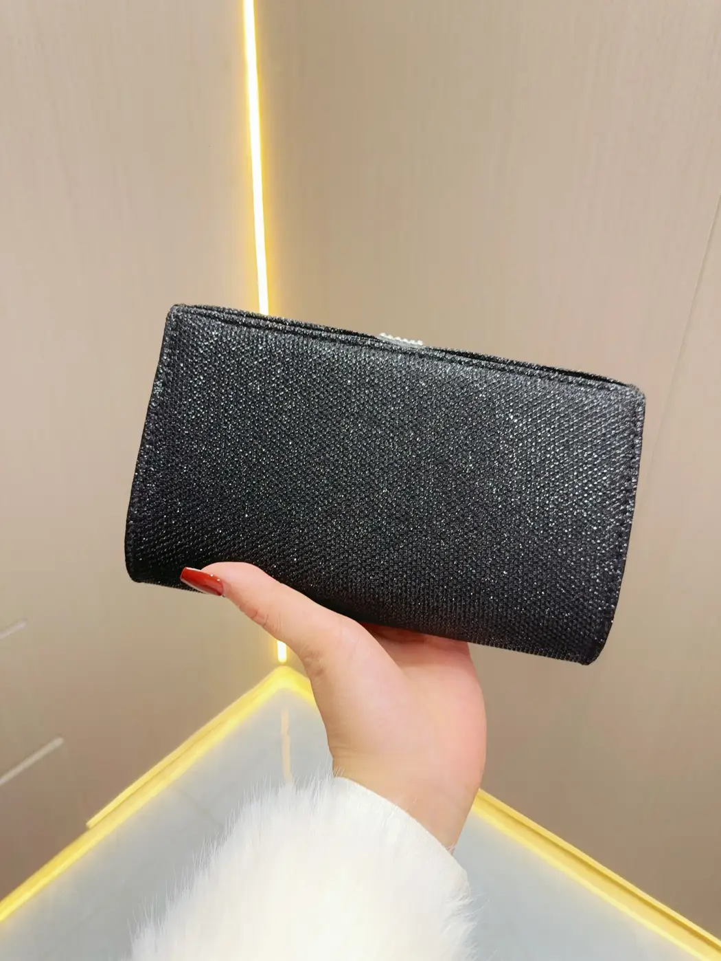 Black Sparkly Crossbody Clutch Bag for Women — feature 6