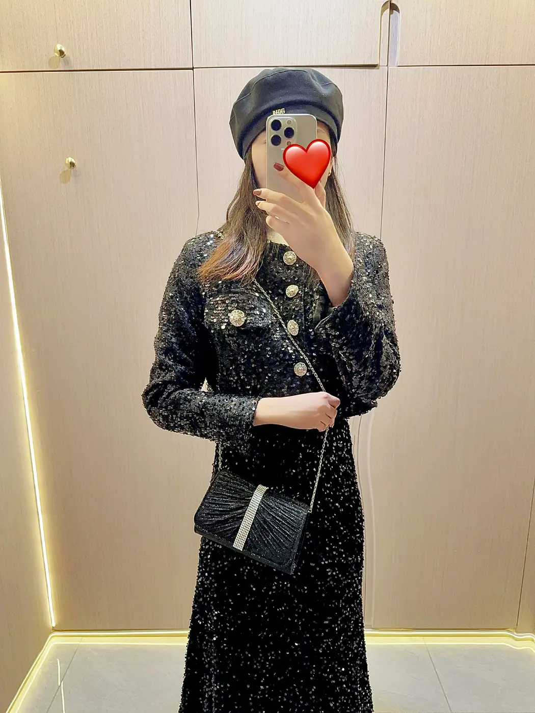 Black Sparkly Crossbody Clutch Bag for Women — feature 8