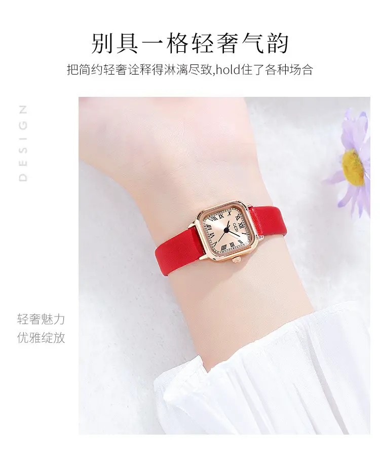 Brown Leather Strap Women's Watch with Silver Buckle — feature 7