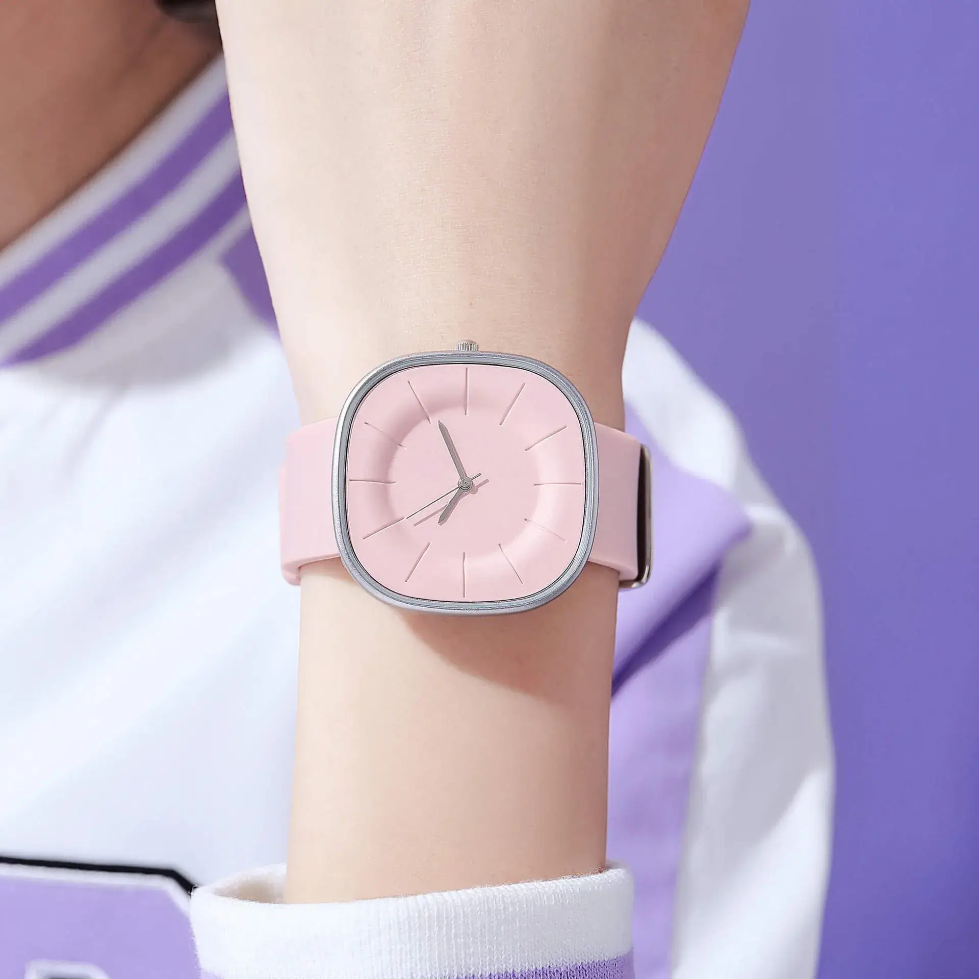Women's Japanese-style Silicone Watch Light Blue - Image 10
