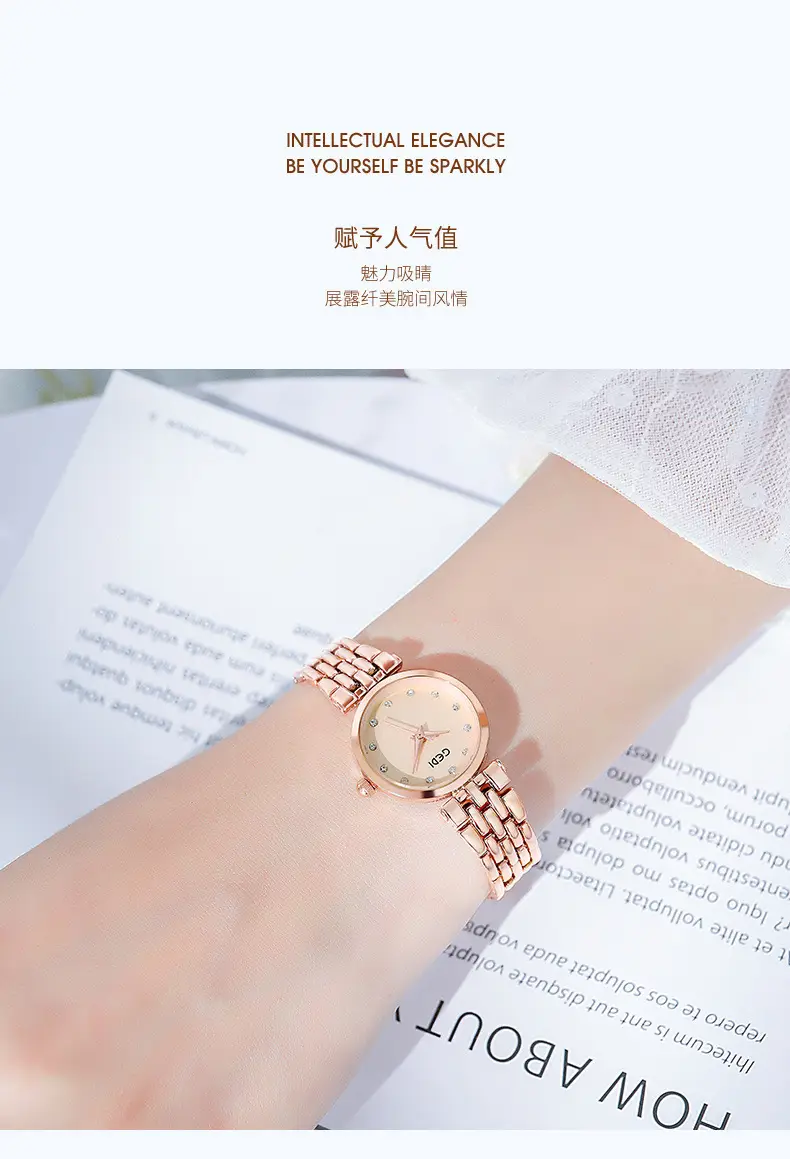 Women's Silver Water Resistant Bracelet Watch — feature 17