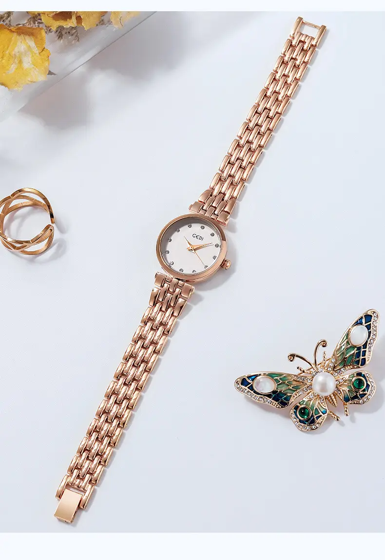 Women's Silver Water Resistant Bracelet Watch — feature 18