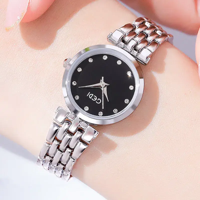 Women's Silver Water Resistant Bracelet Watch - Image 2
