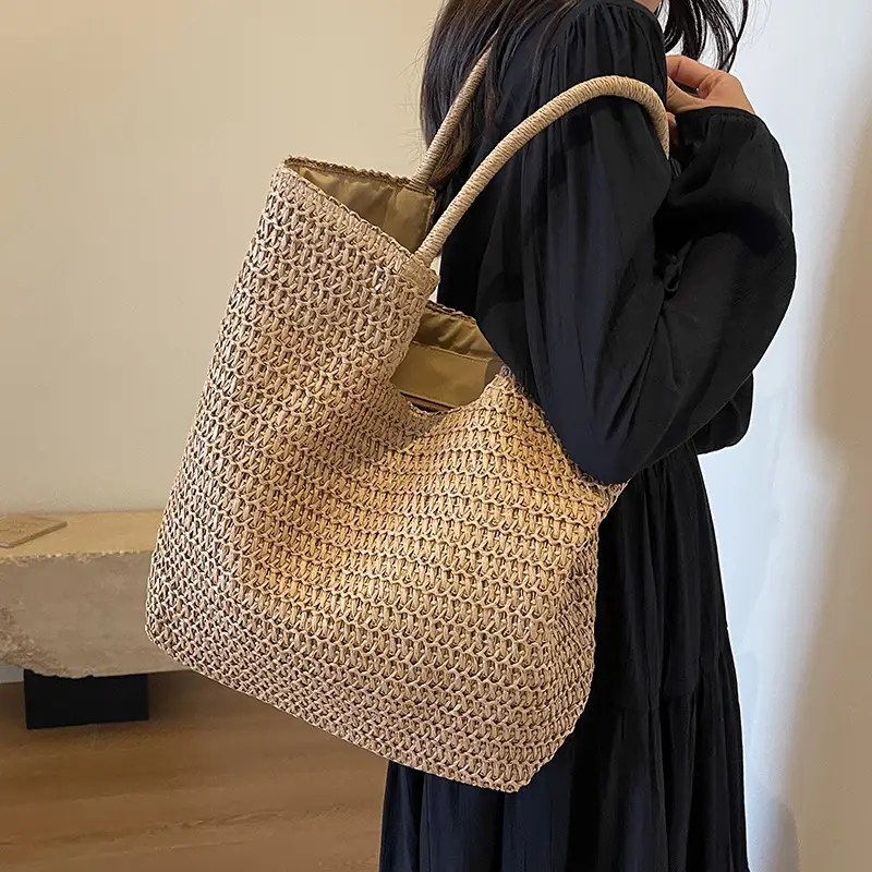 Women Woven Straw Shoulder Bag Large 2026 - Image 2