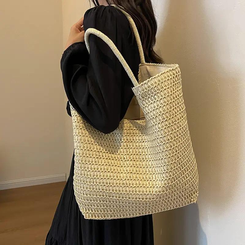 Women Woven Straw Shoulder Bag Large 2026 - Image 3