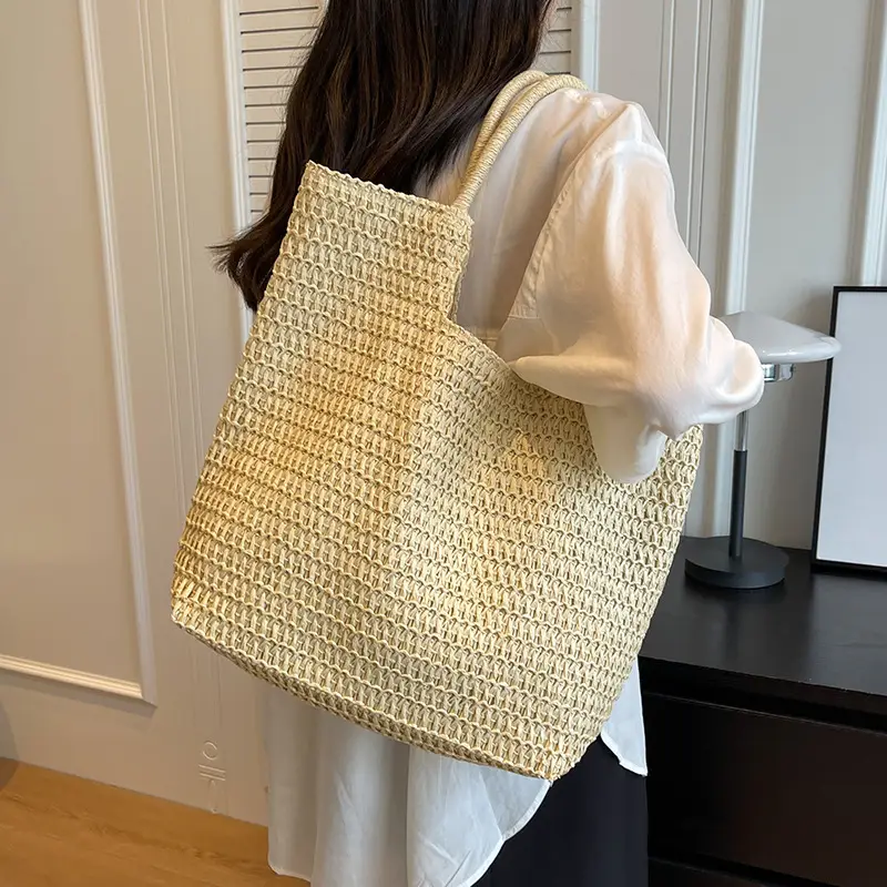 Women Woven Straw Shoulder Bag Large 2026 - Image 4