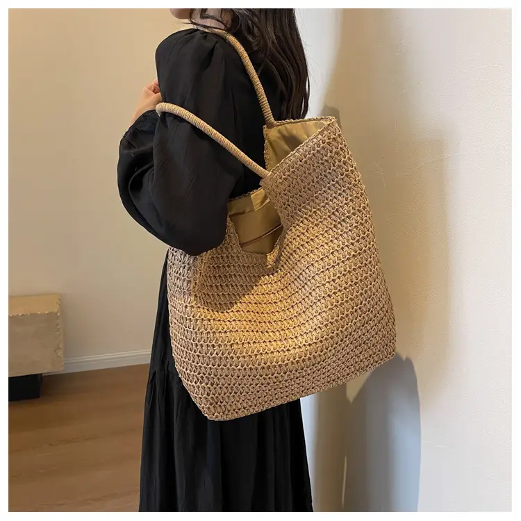 Women Woven Straw Shoulder Bag Large 2026 — feature 30