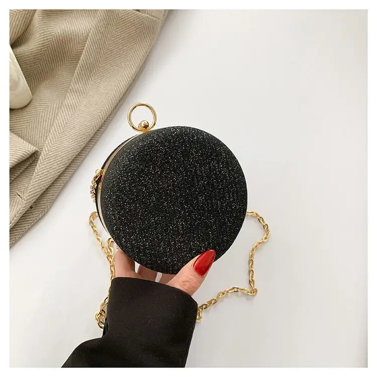 Pearlescent Korean Style Round Shoulder Bag - Image 3